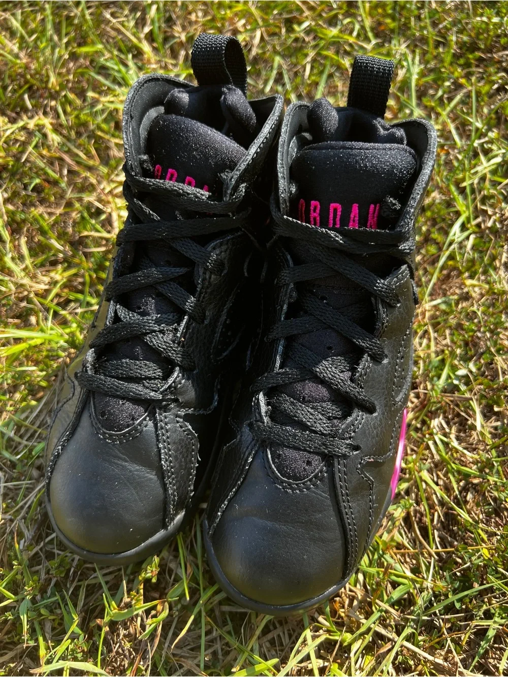 CLEAN Air Jordan 7 size 12c Toddler Hyper Pink Black 2017 shoes